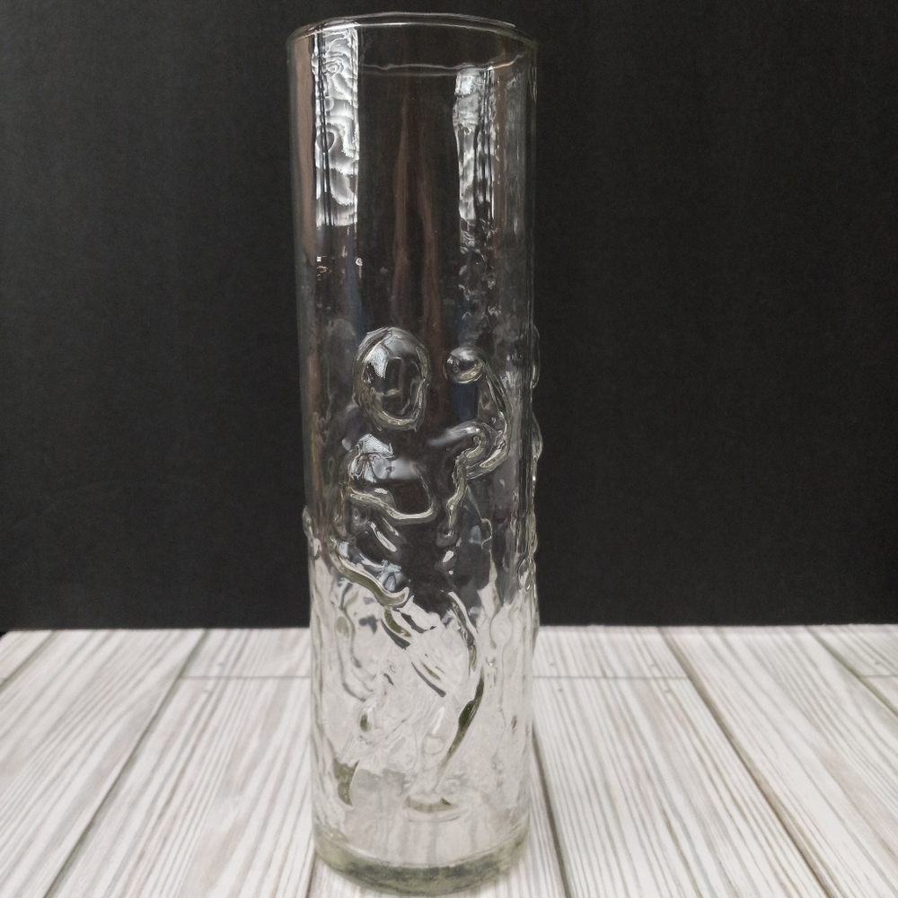Vintage Libbey Mid-century L'Homme Male Body Embossed Highball Glass